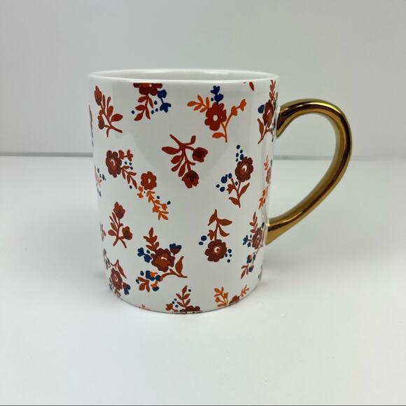 Martha Stewart Fall Floral Dishwasher Safe Coffee Mug with Gold Handle - NWT - Picture 4 of 6